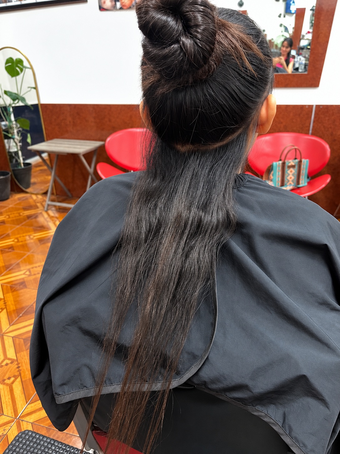 Long hair sectioned at Zara Hair Salon in Phoenix