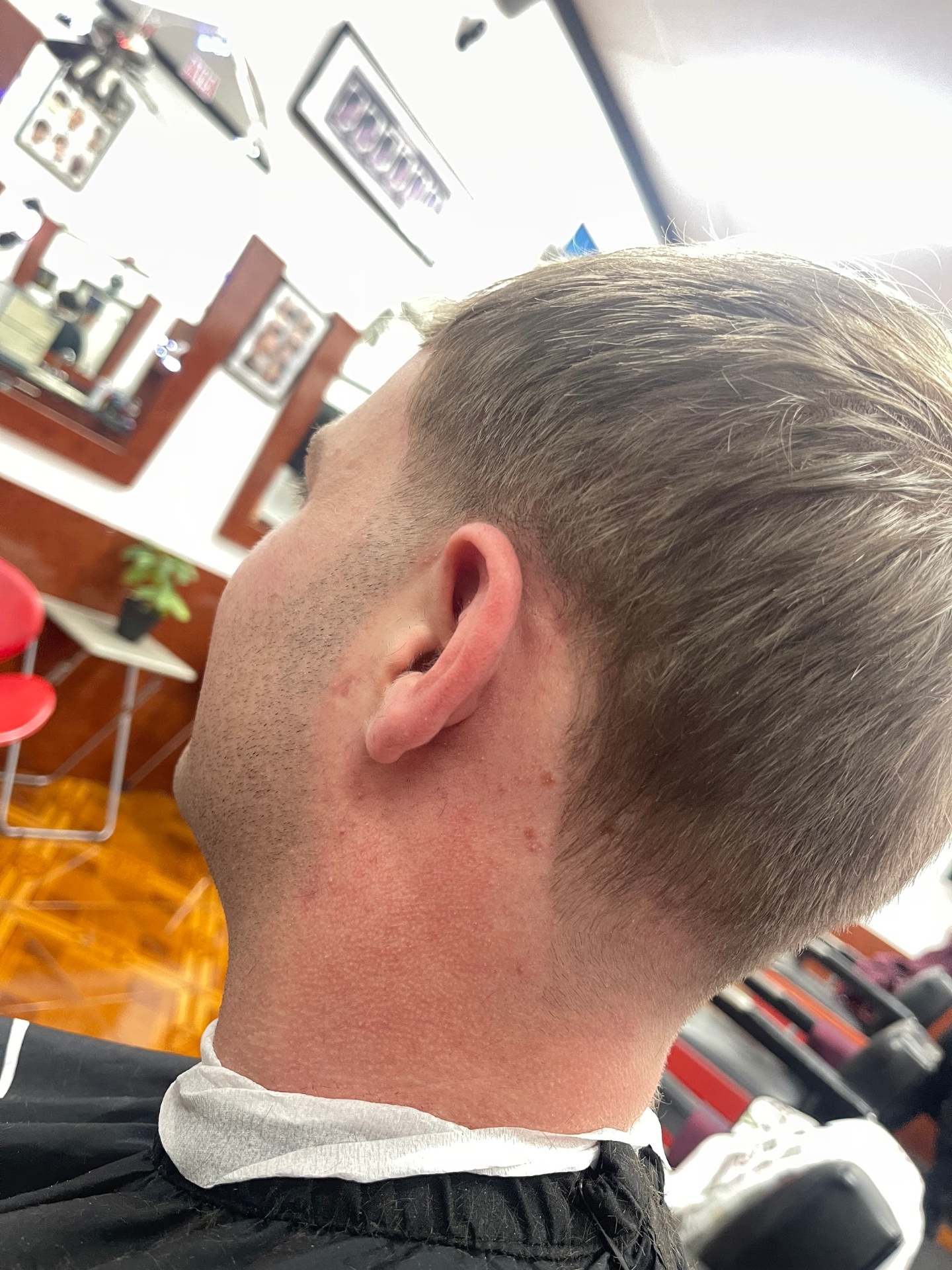 Classic men's short cut with skin fade